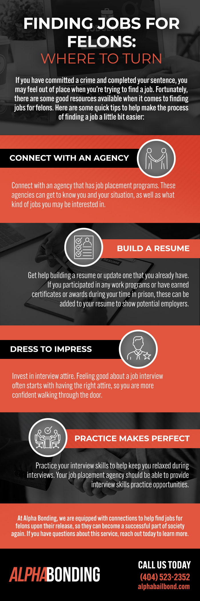 Finding Jobs for Felons Where to Turn [infographic] Alpha Bonding